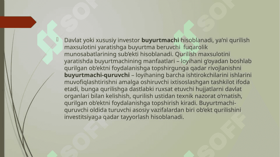 Qurilish ishtirokchilari, qurilish jarayonlari va ishlari 10 ta list 3