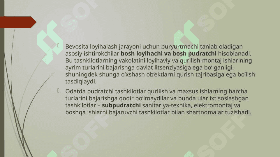 Qurilish ishtirokchilari, qurilish jarayonlari va ishlari 10 ta list 4