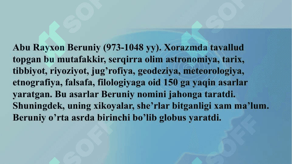 IX-XII asrlarda O’rta Osiyo sivilizatsiyasi 7