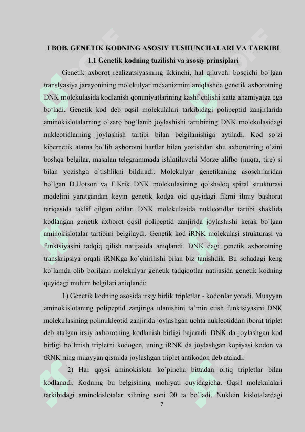 GENETIK KODNING XUSUSIYATLARI 7