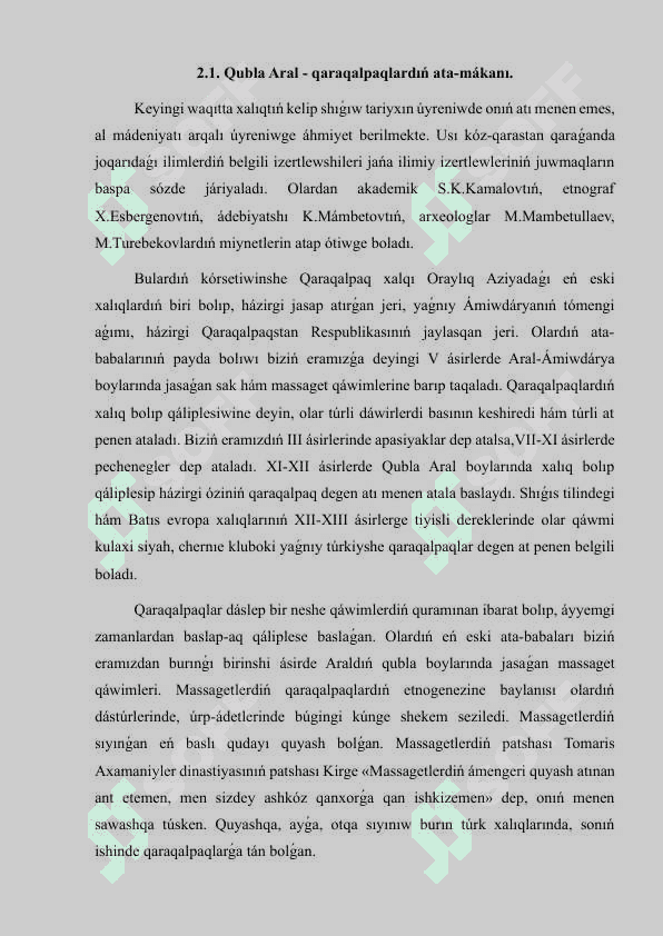 Qaraqalpaq xalqınıń etnik qáliplesiwi 3