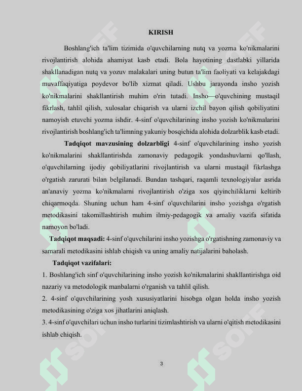 :   4-sinf o'quvchilarini insho yozishga o'rgatish metodikasi 3