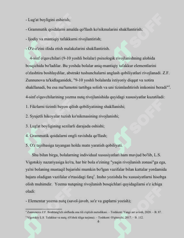 :   4-sinf o'quvchilarini insho yozishga o'rgatish metodikasi 6