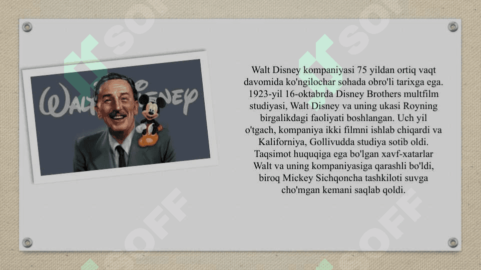 Uolt Disney kompaniyasi 3