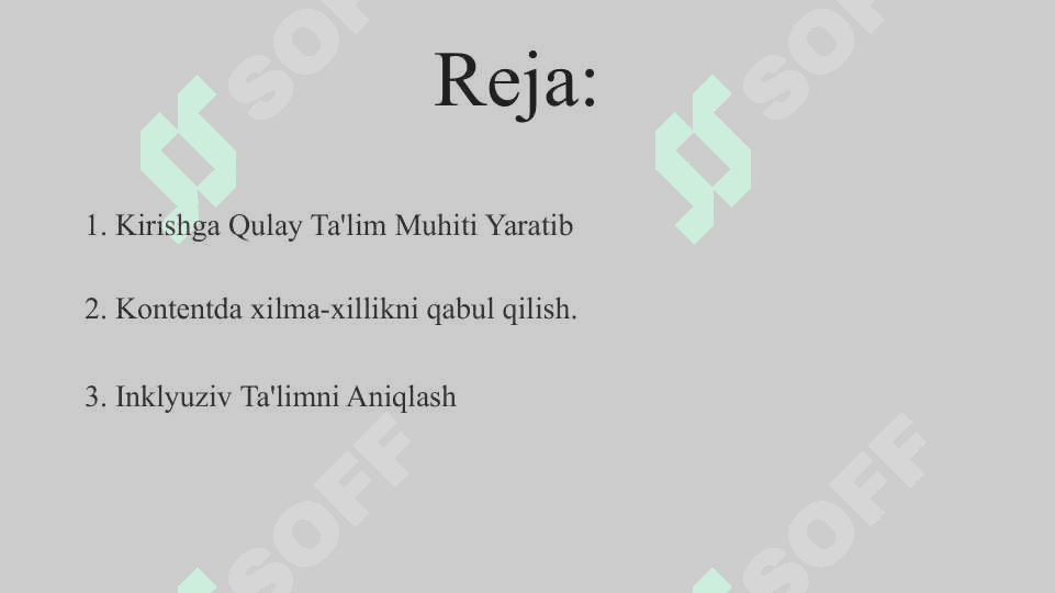 Inklyuziv ta’lim mazmun va mohiyati. 2