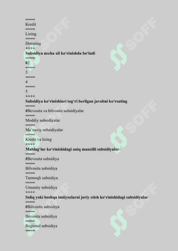 IJTIMOIY IQTISODIYOT test savollari va javoblari 5