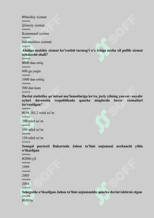 IJTIMOIY IQTISODIYOT test savollari va javoblari 8