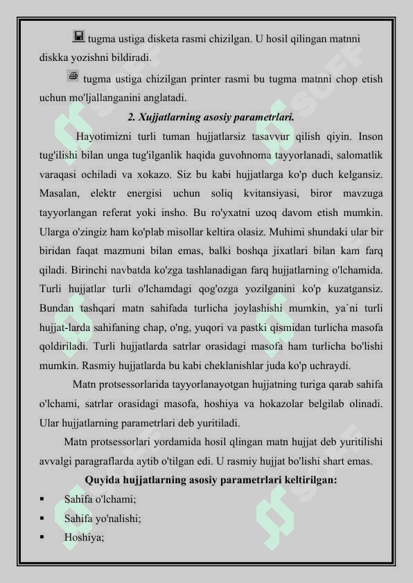 MATINLI MA’LUMOTLARNI QAYTA ISHLASH WORD  DASTURI IMKONIYATLARI 2
