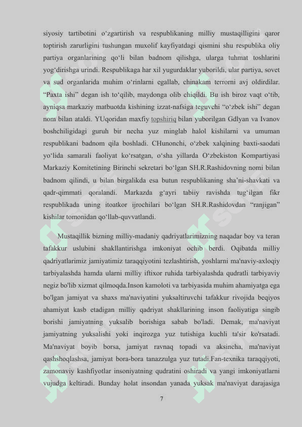 O'zbekistonda tarix fanini o'qitishga bo'lgan yangicha munosabatlar 7