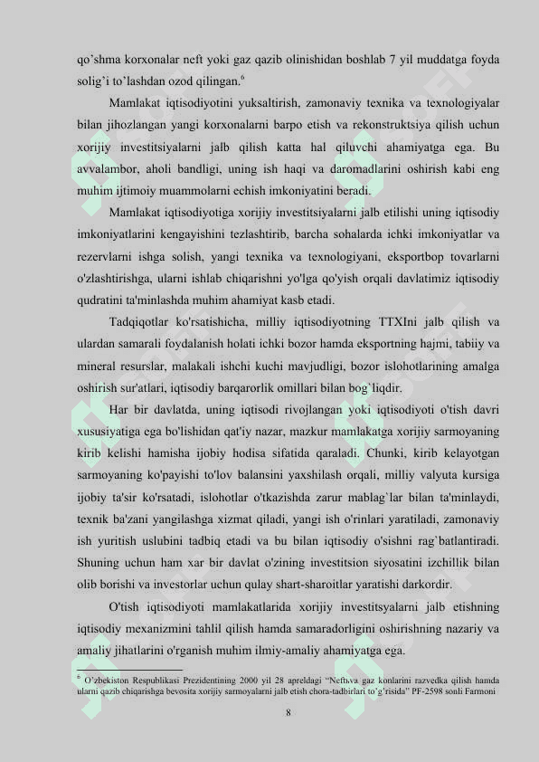 O'ZBEKISTONNING MARKAZIY OSIYO DAVLATLARI BILAN O'ZARO HAMKORLIGI. 8