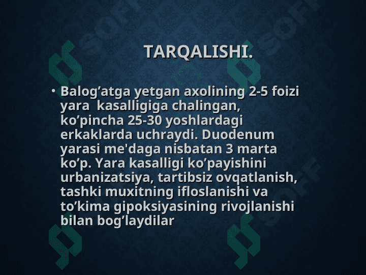 ME'DA VA O`N IKKI  BARMOQLI  ICHAK YARA KASALLIGI 3