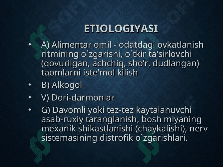ME'DA VA O`N IKKI  BARMOQLI  ICHAK YARA KASALLIGI 4