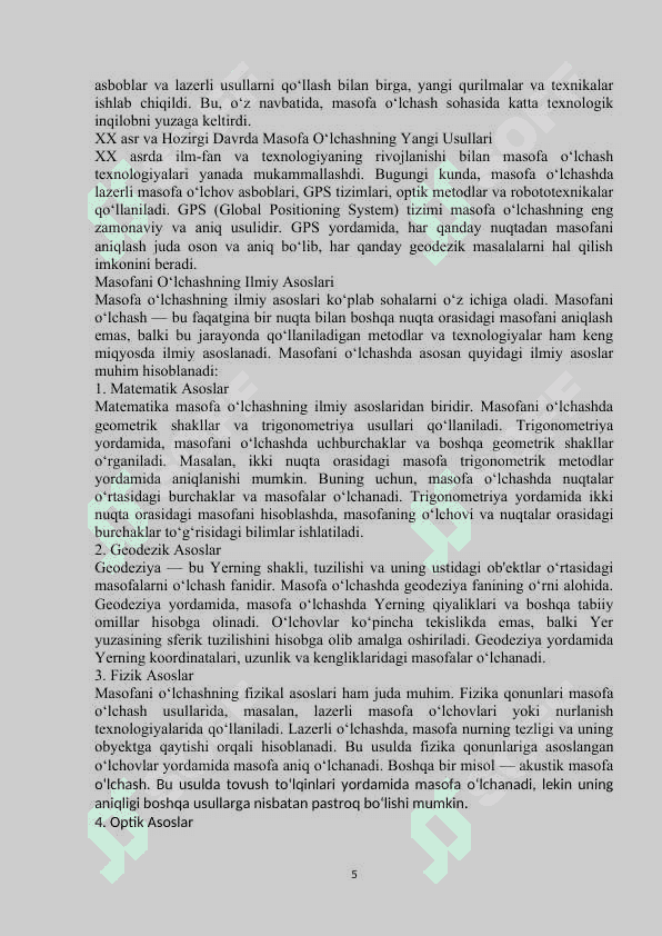 Masofa va uni o’lchash 5