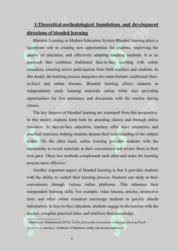 Blended learning environments. Balancing online and face-to-face instruction. 6