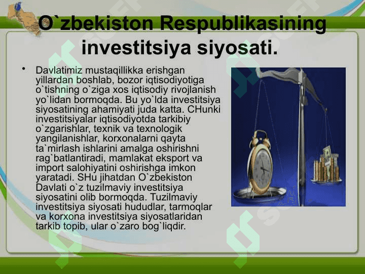 Investitsiyalarning mohiyati, grafigi va funksiyasi 5