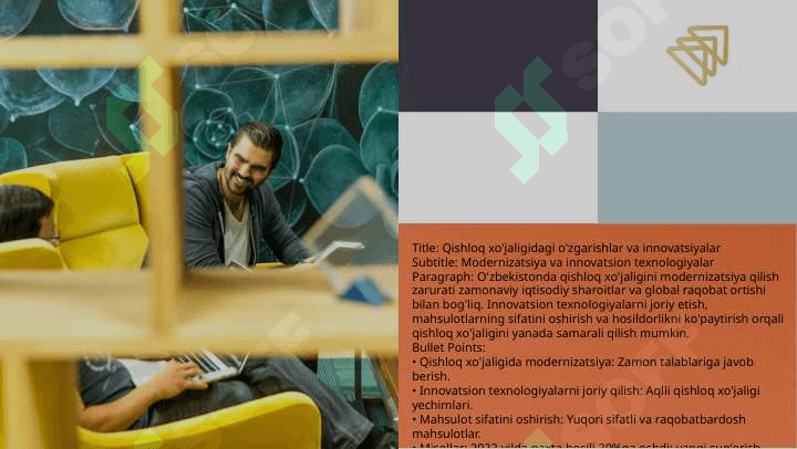 O'zbekistonda qishloq xojaligi va sanoat sohasidagi O'zgarishlar 3