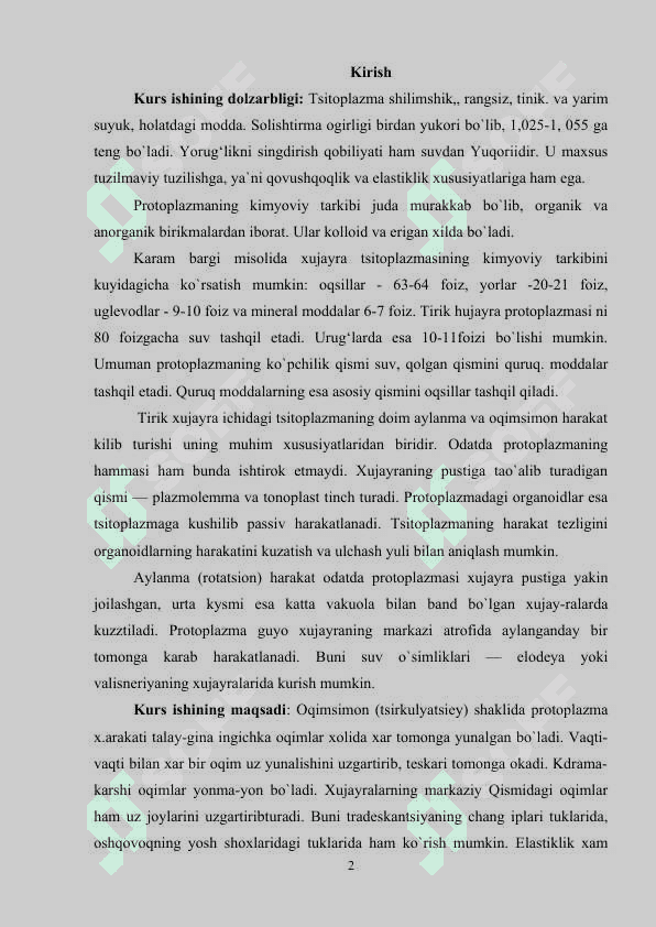 PROTOPLAZMANING FIZIK KIMYOVIY XOSSALARI 2