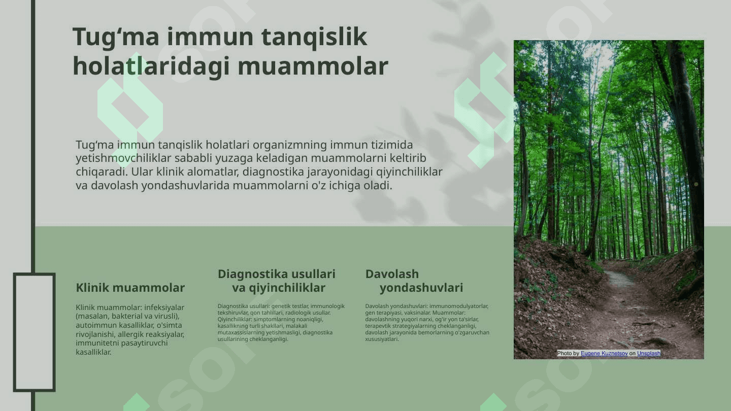 Immun tanqislik holatlari (tug‘ma, hayot davomida orttirilgan).   Immun profilaktika va immun terapiya asoslari. 4