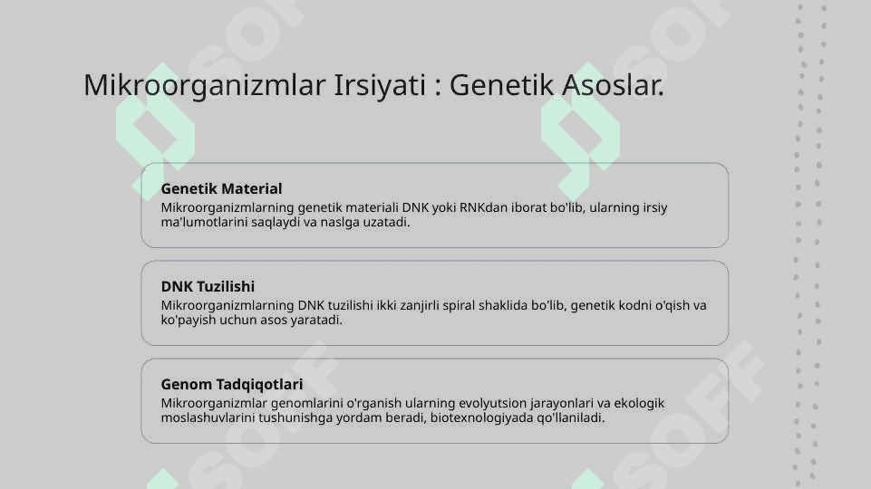 Mikroorganizmlar irsiyati. 3