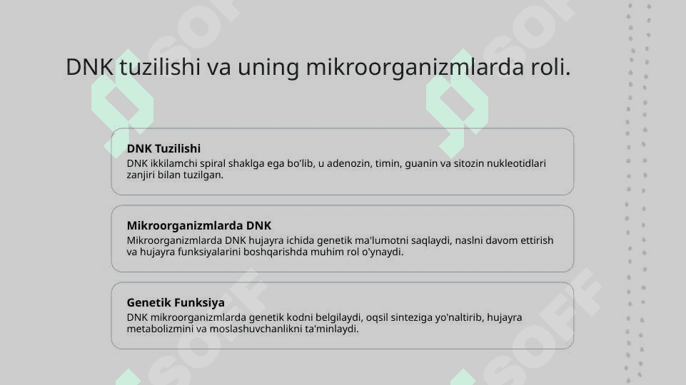 Mikroorganizmlar irsiyati. 4