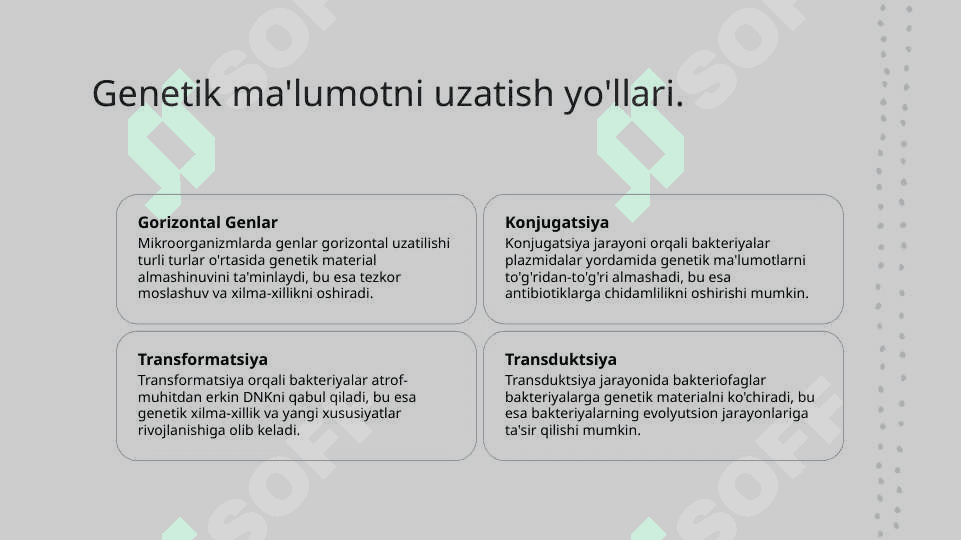 Mikroorganizmlar irsiyati. 7