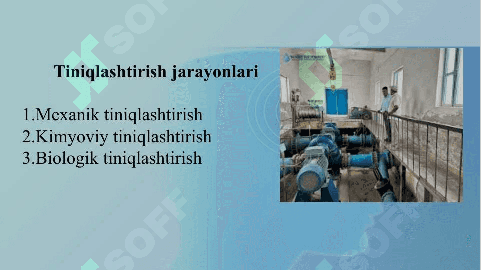 Ichimlik suvining tiniqlashtirilishi va zararsizlantirish sifatini nazorati 3