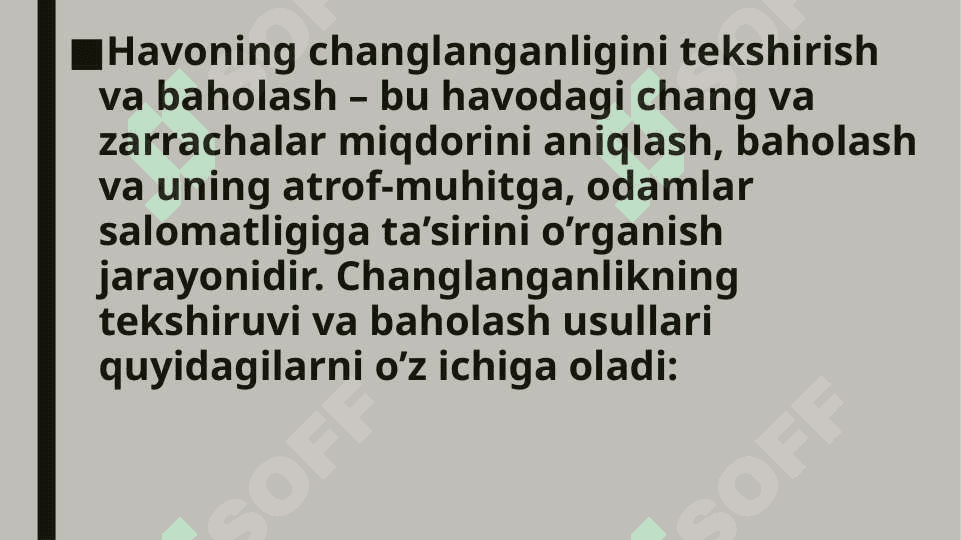 Havoning changlanganligini tekshirish va baholash 5