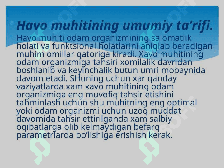 Atmosfera qavatlariga ta’rif. 6