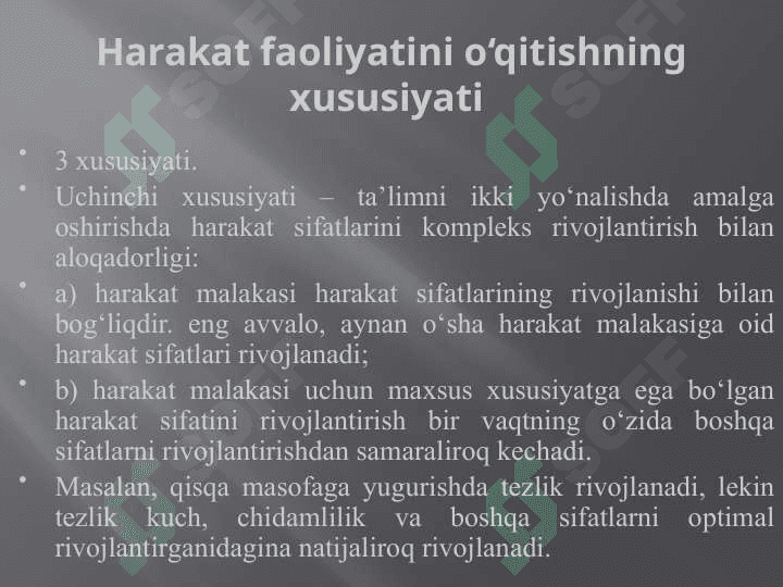 Harakatlarga o`rgatish 7