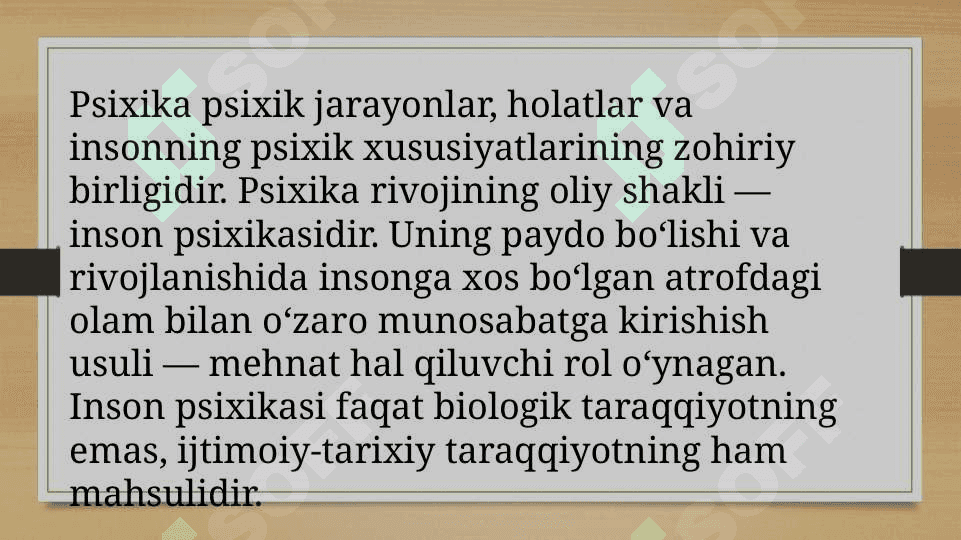 Psixika haqida umumiy tushuncha 5