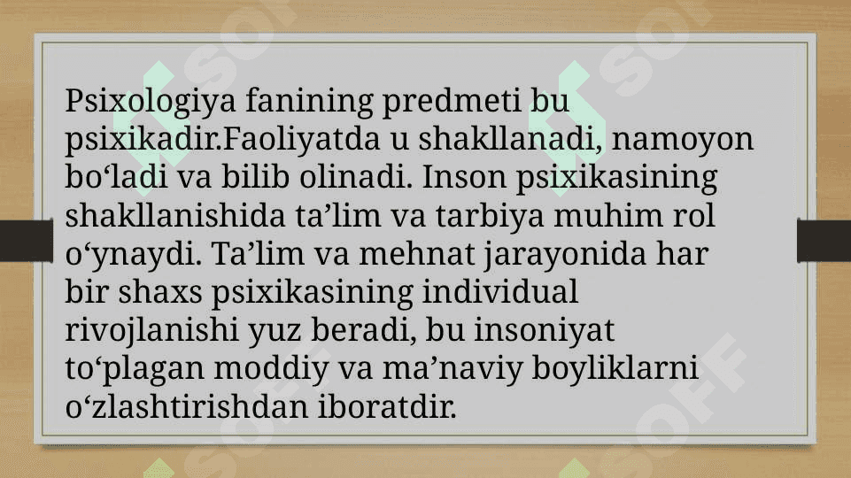 Psixika haqida umumiy tushuncha 6