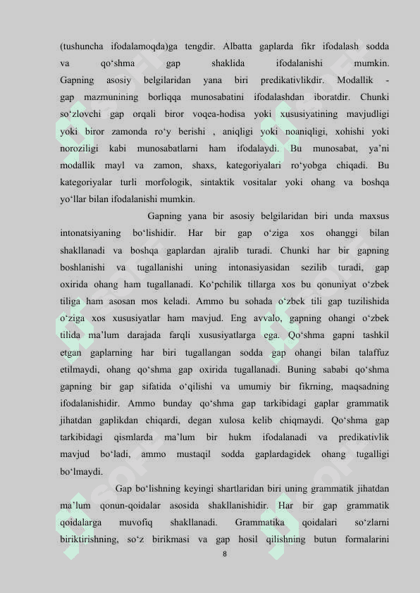 SODDA GAPNI MURAKKABLASHTIRUVCHI VOSITALAR 8