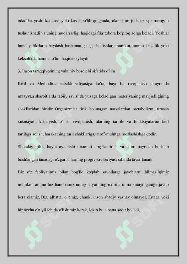 O'LIM HAQIDA TUSHUNCHA 3