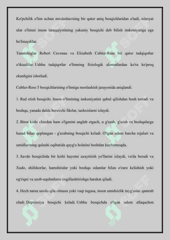 O'LIM HAQIDA TUSHUNCHA 4