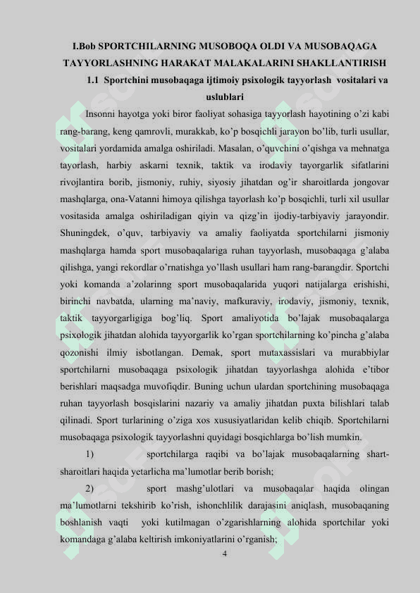SPORTCHILARNING MUSOBOQA OLDI VA MUSOBAQAGA TAYYORLASHNING IJTIMOIY PSIXOLOGIK MUOMMOLARI 4