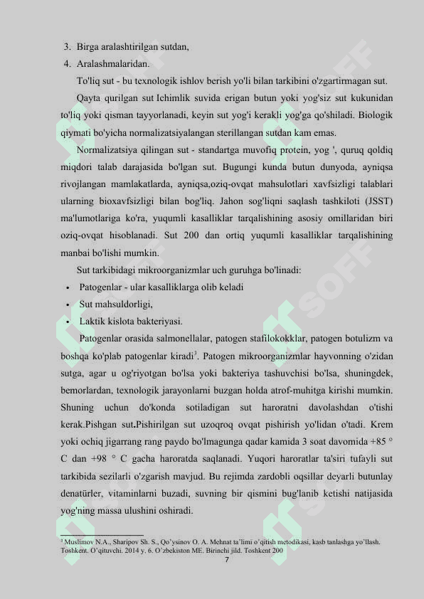 SUT MAXSULOTLARI VA ULARDAN TAYYORLANGAN TAOMLAR, ULARNI TAYYORLASH VA DASTURXONGA TORTISH 7