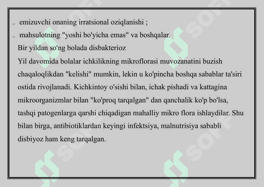 BOLALARDA DISBAKTERIOZ KECHISH XUSUSIYATLARI 6