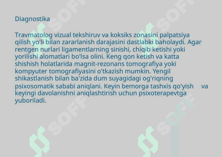 DUM SUYAGI TRAVMASI POSTARVMATIK KOKTSIGODINIYA 8
