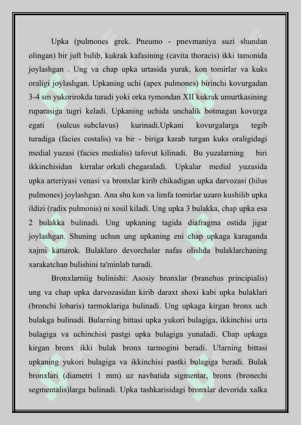 NAFAS OLISH A’ZOLARI KASALLIKLARI BO’YICHA DIAGNOZLAR TUZISH 2