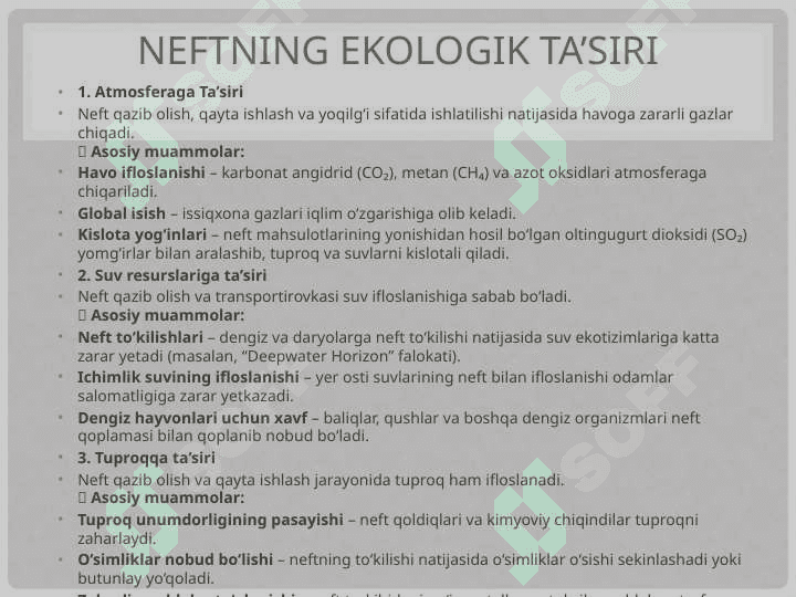 Qayta tiklanmaydigan energiya manbalari 5