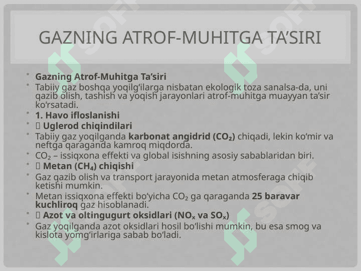 Qayta tiklanmaydigan energiya manbalari 8