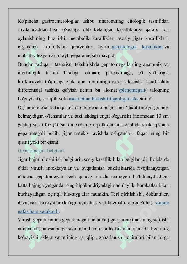 GEPATOMEGALIYA BILAN KECHUVCHI KASALLIKLAR ETIOPATOGENEZI 4