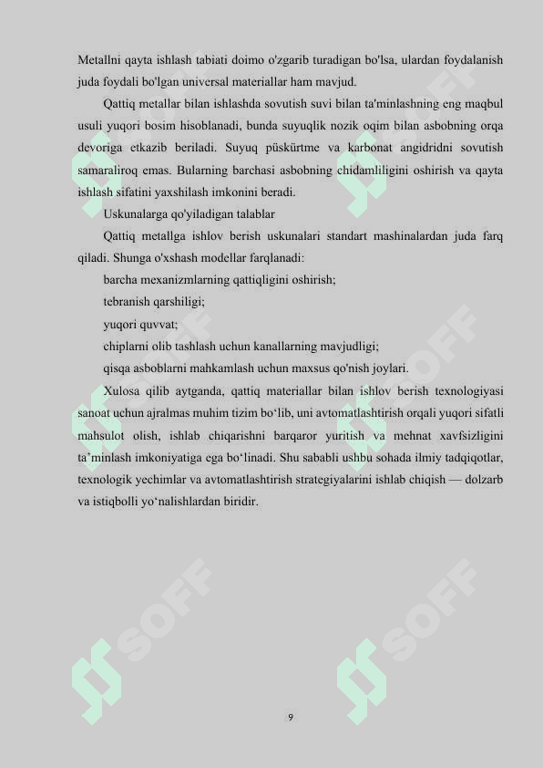 QATTIQ MATERIALLARNI TAQSIMLASHINI AVTOMATLASHTIRISH 8