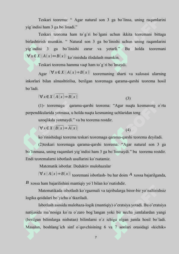 teorema va uning turlari 7