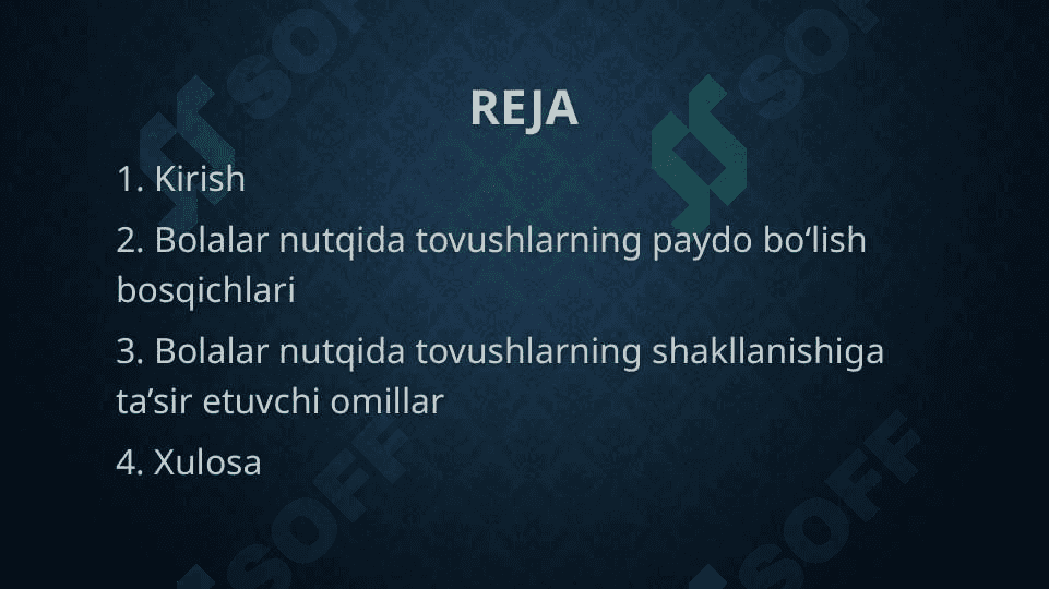Bolalar nutqida ona tili tovushlarini paydo bo'lish ketma-ketligi 2
