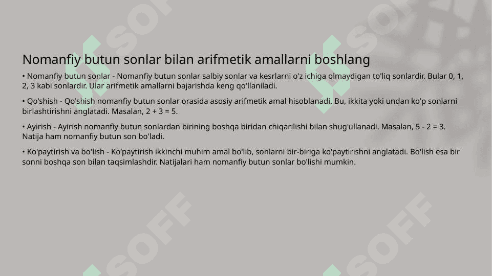 1000 ichida butun nomanfiy sonlar ustida arifmetik amallar bajarish metodikasi 3
