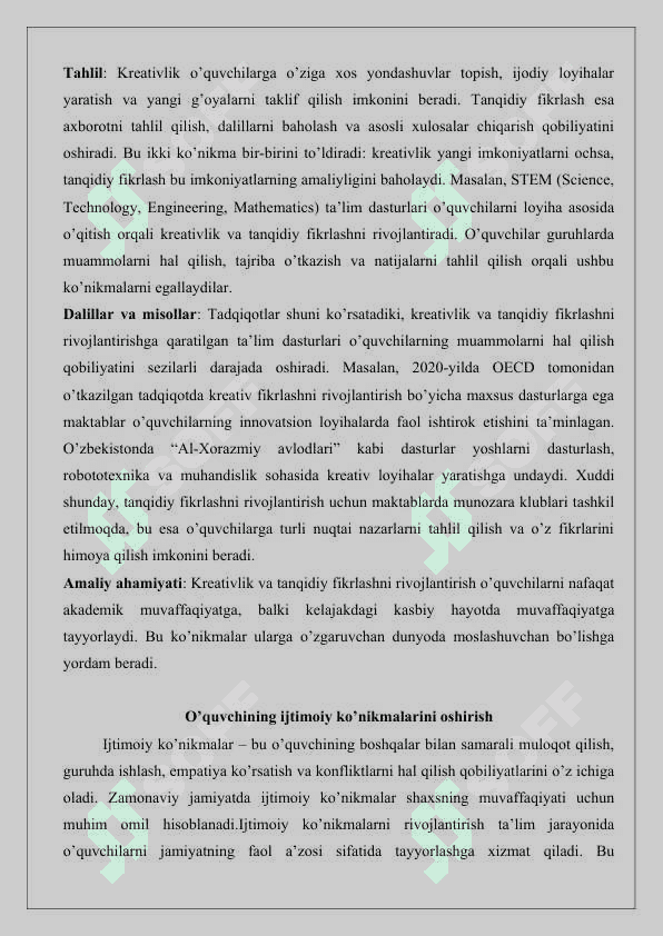 Umumiy o‘rta ta’lim jarayonida o‘quvchi shaxsini rivojlantirish konsepsiyasi 25 8