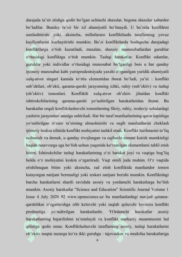 Tа’lim-tаrbiya jаrаyonidаgi kоnfliktli vаziyatlаr prоfilаktikаsi. 6