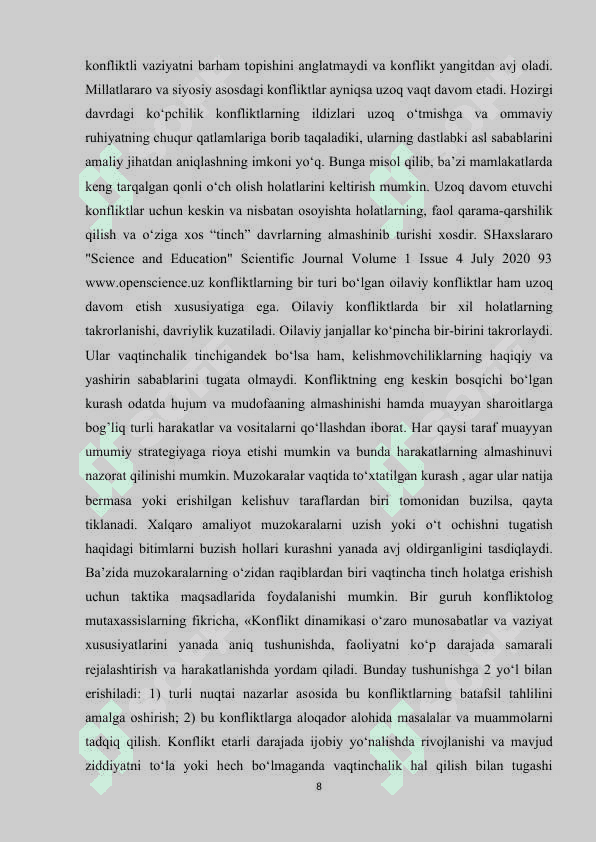 Tа’lim-tаrbiya jаrаyonidаgi kоnfliktli vаziyatlаr prоfilаktikаsi. 8