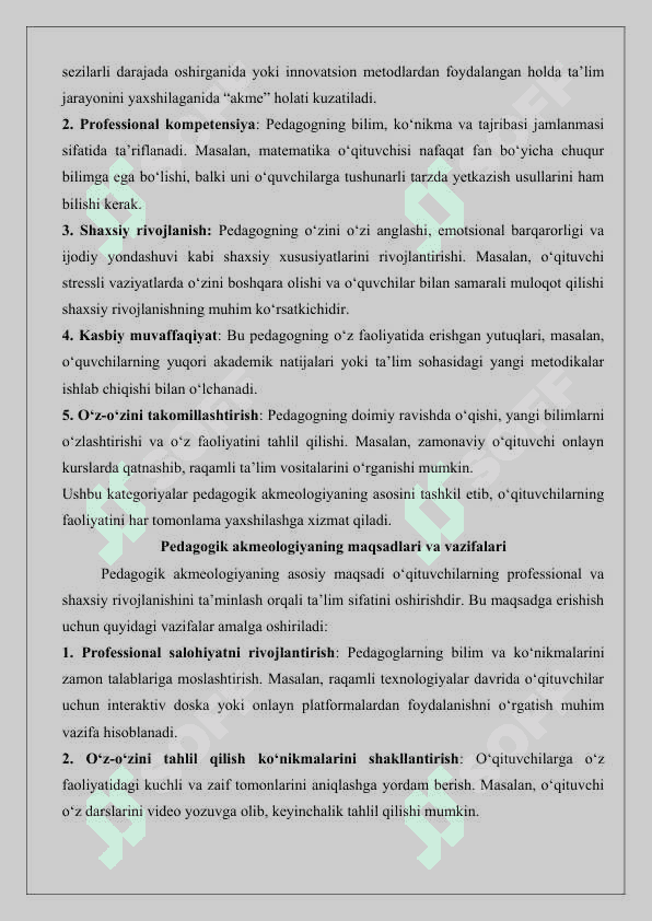 Pedagogik akmeologiyaning nazariy va amaliy metodlari 25 4